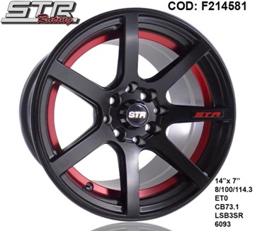 AROS # 14X7 8X100-114 ET0 LSB3SR 6093